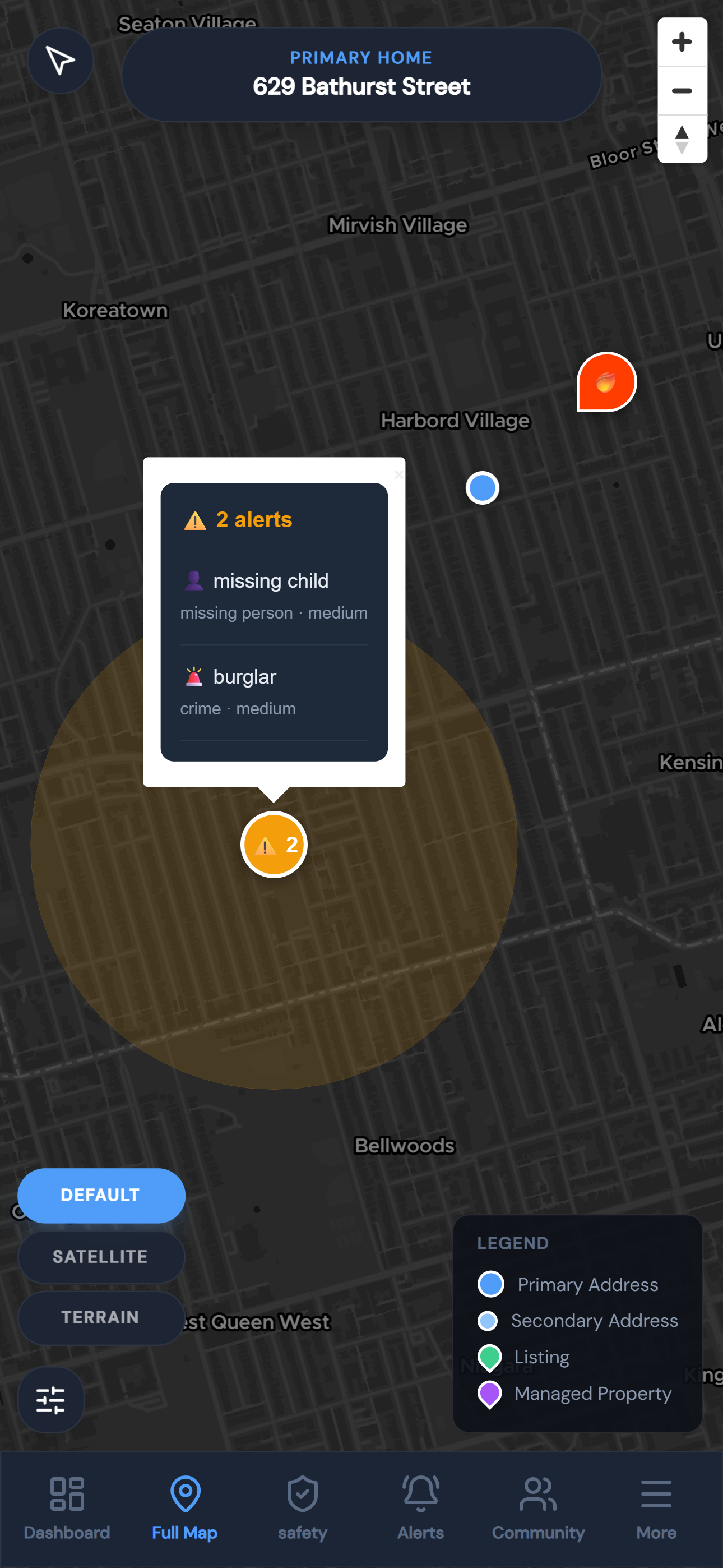 Live Neighborhood Map